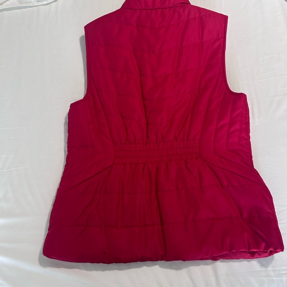 Christopher & Banks Cherry Red Quilted Vest - Picture 5 of 11